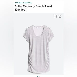Market & Spruce Sollas maternity double lined knit shirt